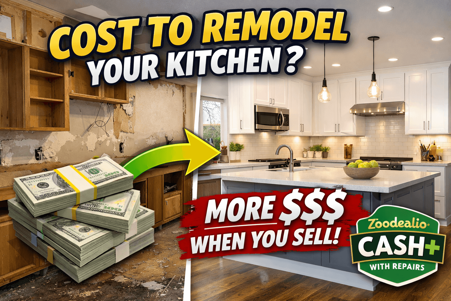 Kitchen Remodel - Make more money Zoodealio's Cash+